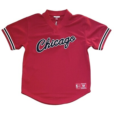 Chicago Bulls Men's Mitchell & Ness Hardwood Classics Mesh Script Jersey Shirt