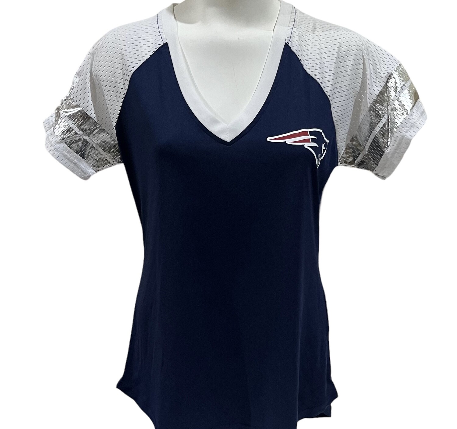 New England Patriots Women's NFL Mesh T-Shirt