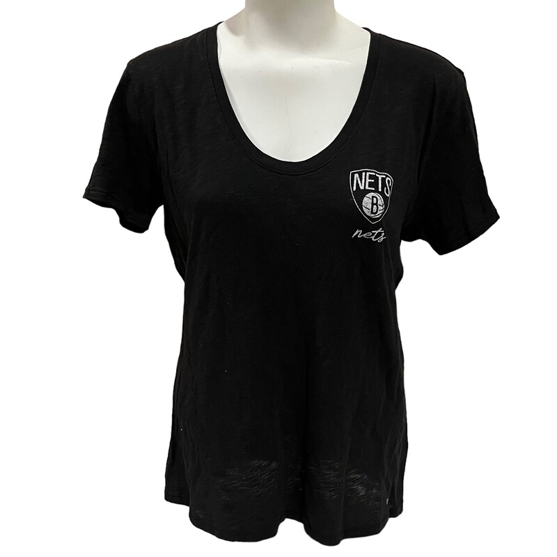 Brooklyn Nets Women's 47 Brand Low U-Neck T-Shirt Brooklyn Nets Women's 47 Brand Low U-Neck T-Shirt