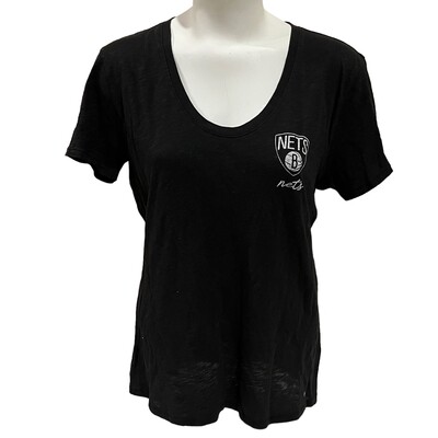 Brooklyn Nets Women's 47 Brand Low U-Neck T-Shirt Brooklyn Nets Women's 47 Brand Low U-Neck T-Shirt