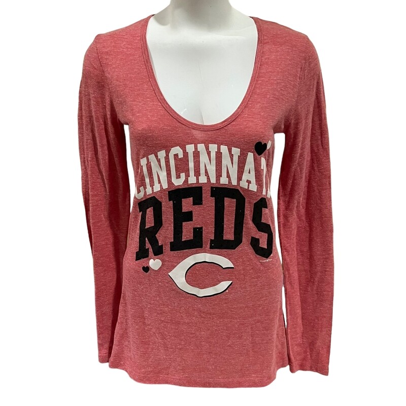Cincinnati Reds Women's Tri-Blend U-Neck T-Shirt