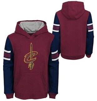 Cleveland Cavaliers Youth Red Block Action Long Sleeve Hoodie