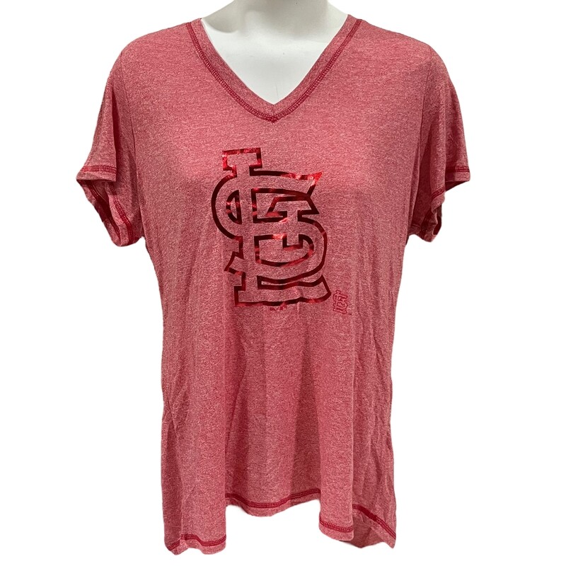 St. Louis Cardinals Women's Red V-Neck T-Shirt St. Louis Cardinals Women's Red V-Neck T-Shirt