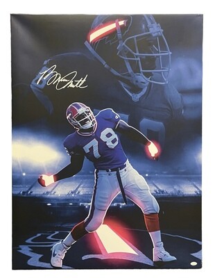 Buffalo Bills Bruce Smith 30” x 30” Canvas Print JSA COA