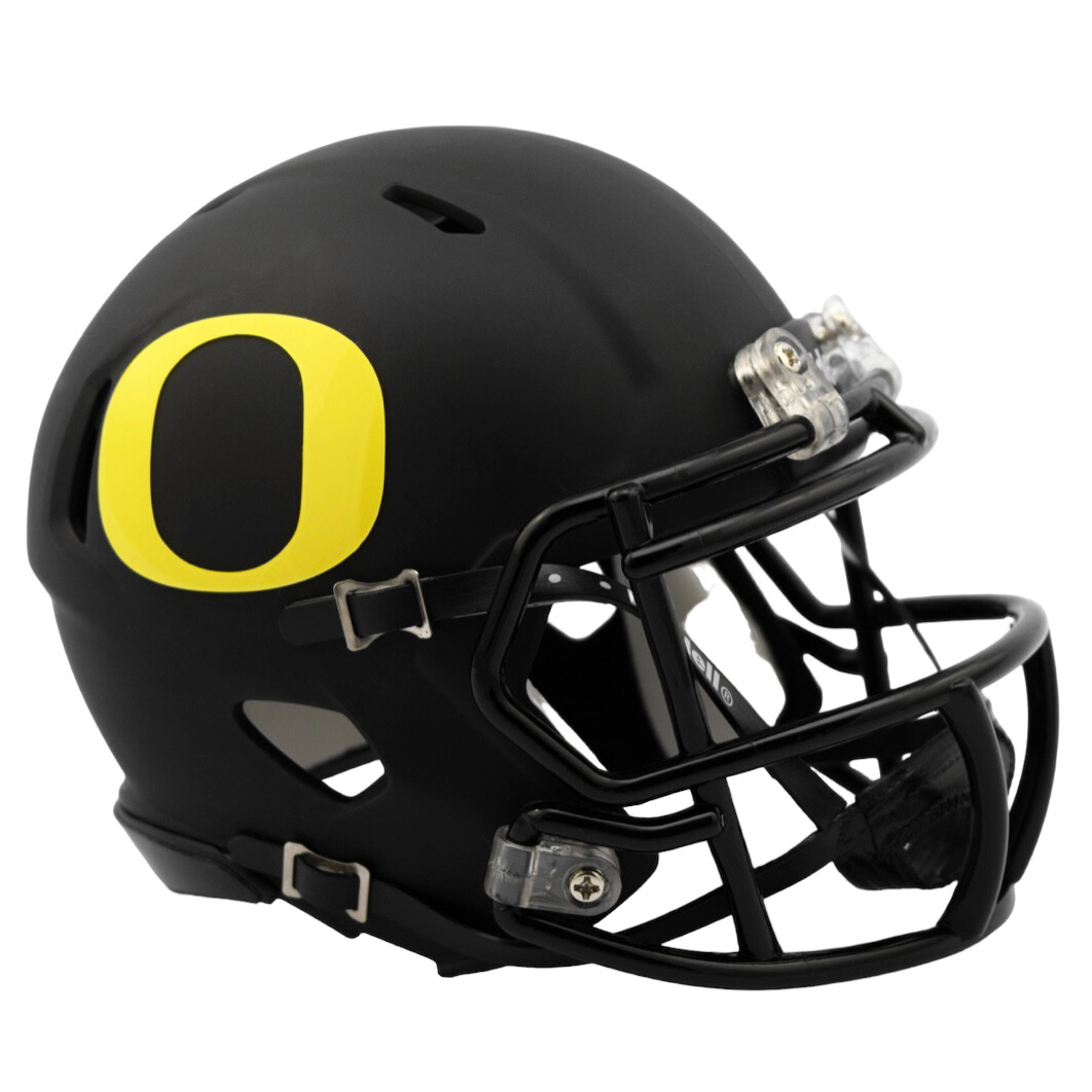 Oregon Ducks Riddell Black Matte Speed Mini Helmet