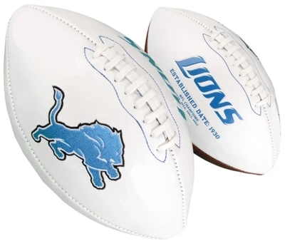 Detroit Lions Full Size Embroidered Signature Series White Panel Football w/ Autograph Pen
