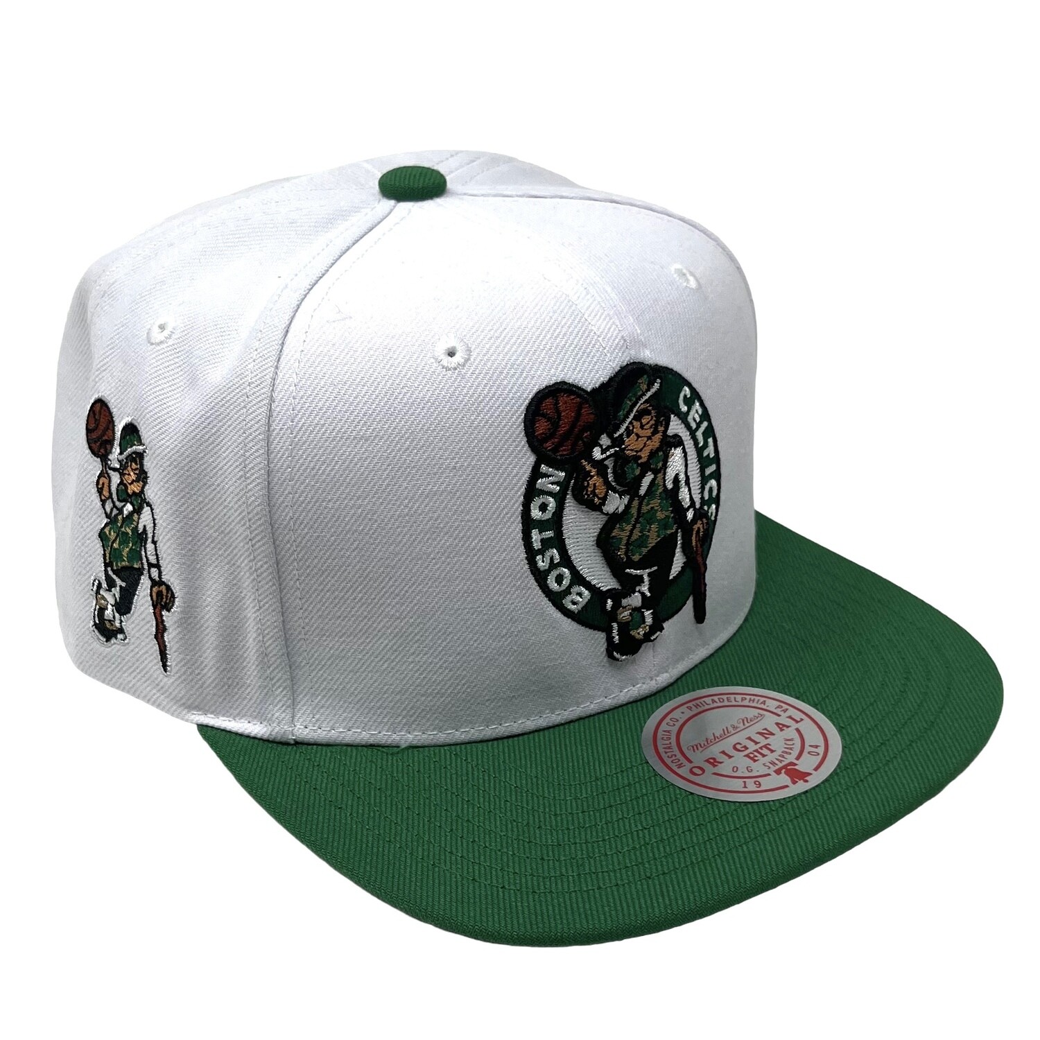 Mitchell & Ness Boston Celtics Snapback Hat Cap Green NBA Shorts Hooks Black