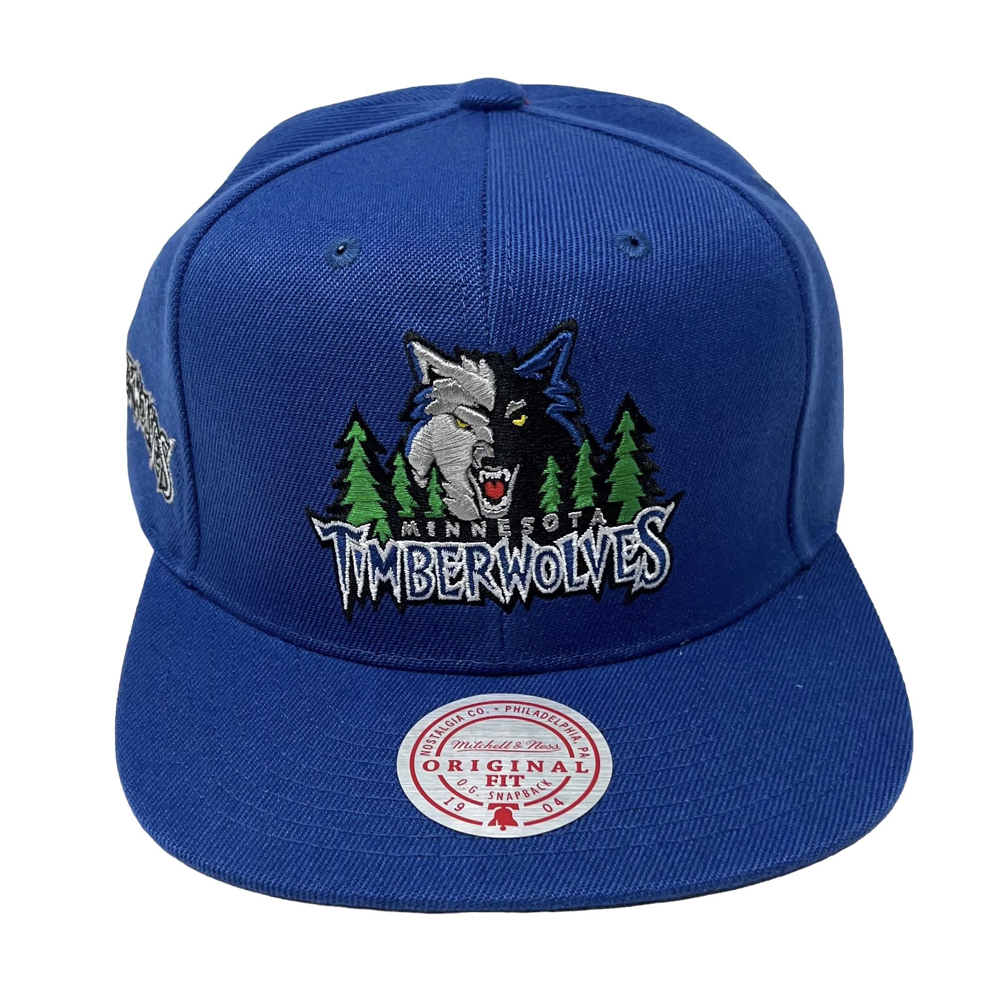 Men's Mitchell & Ness Blue/Black Minnesota Timberwolves Hardwood Classics  Team Two-Tone 2.0 Snapback Hat