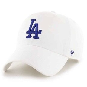 Los Angeles Dodgers White Men's 47 Brand Clean Up Adjustable Hat