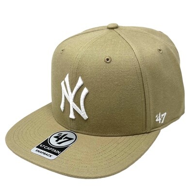 New York Yankees Men’s Khaki 47 Brand Captain Snapback Hat New York Yankees Men’s Khaki 47 Brand Captain Snapback Hat