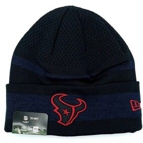 Houston Texans Men's New Era Black NFL Sideline Tech Cuffed Knit Hat