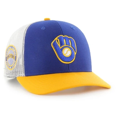 Milwaukee Brewers Men's Cooperstown Sidenote 47 Trucker Adjustable Hat