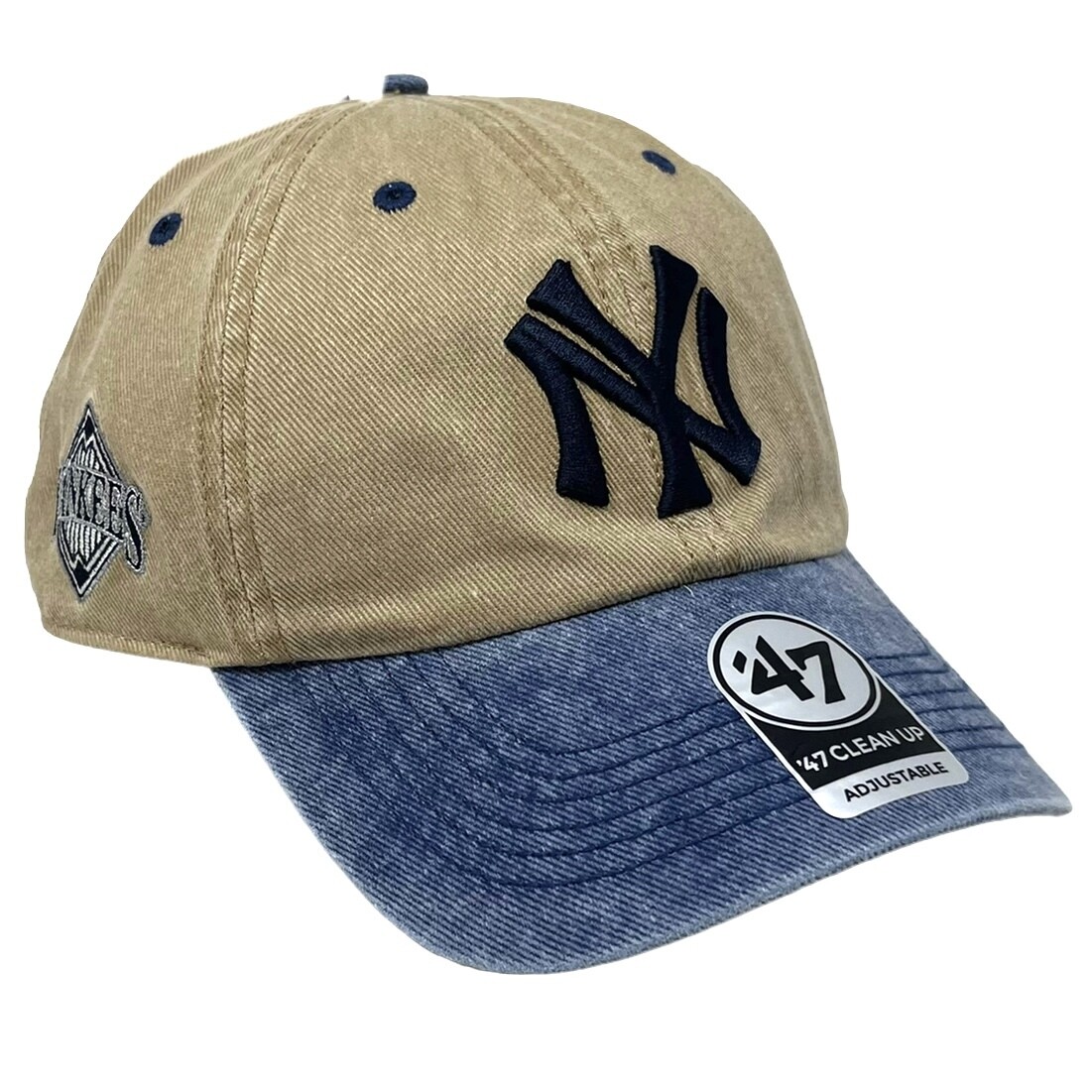 new york yankees 47 brand khaki clean up adjustable hat