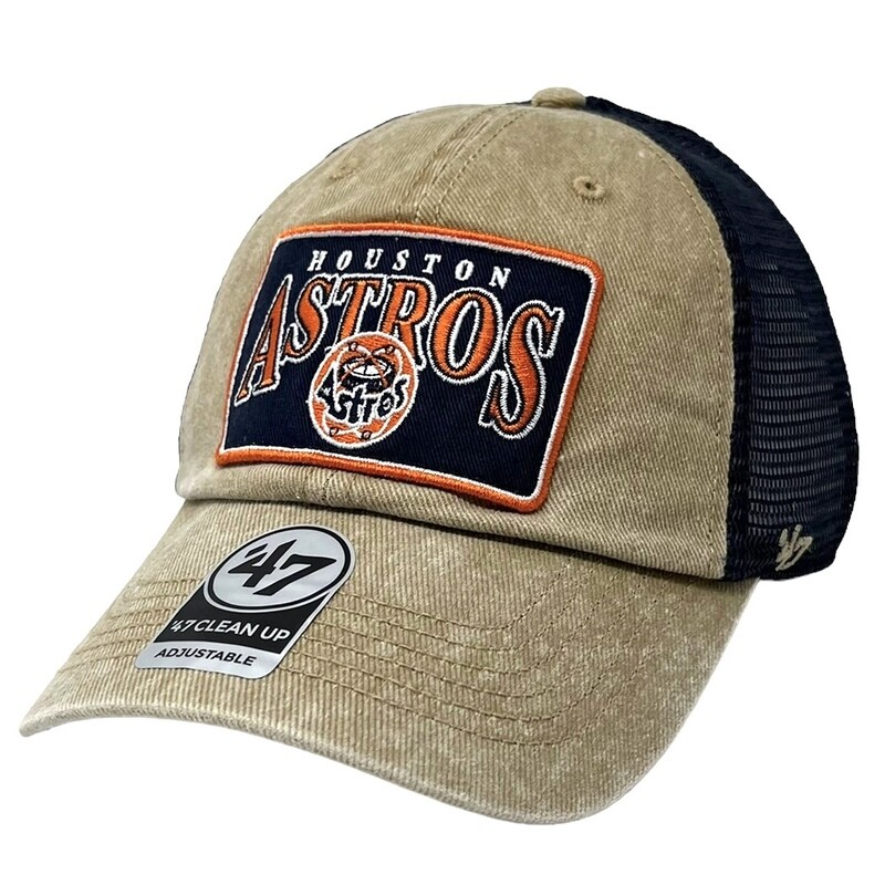 Houston Astros Men’s Khaki 47 Brand Clean Up Adjustable Hat