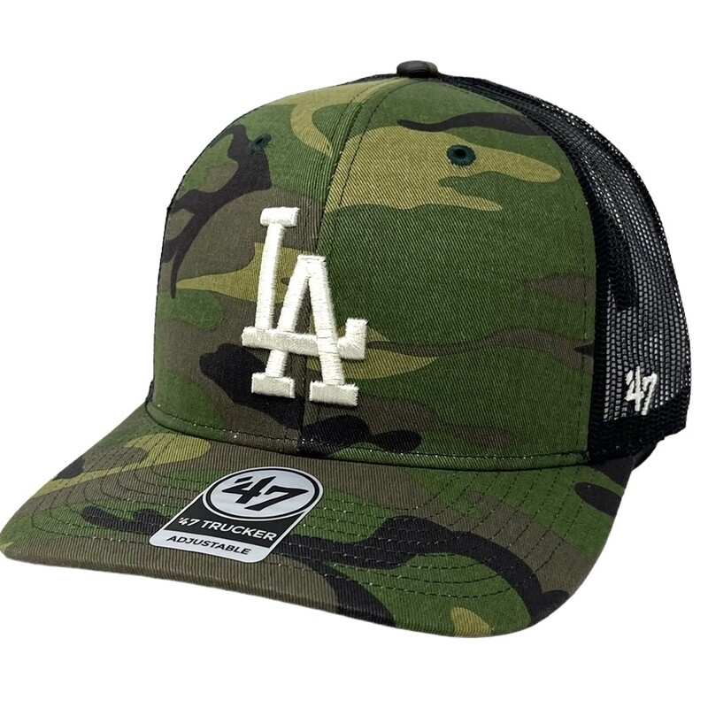 Los Angeles Dodgers Men's Camo 47 Trucker Adjustable Hat