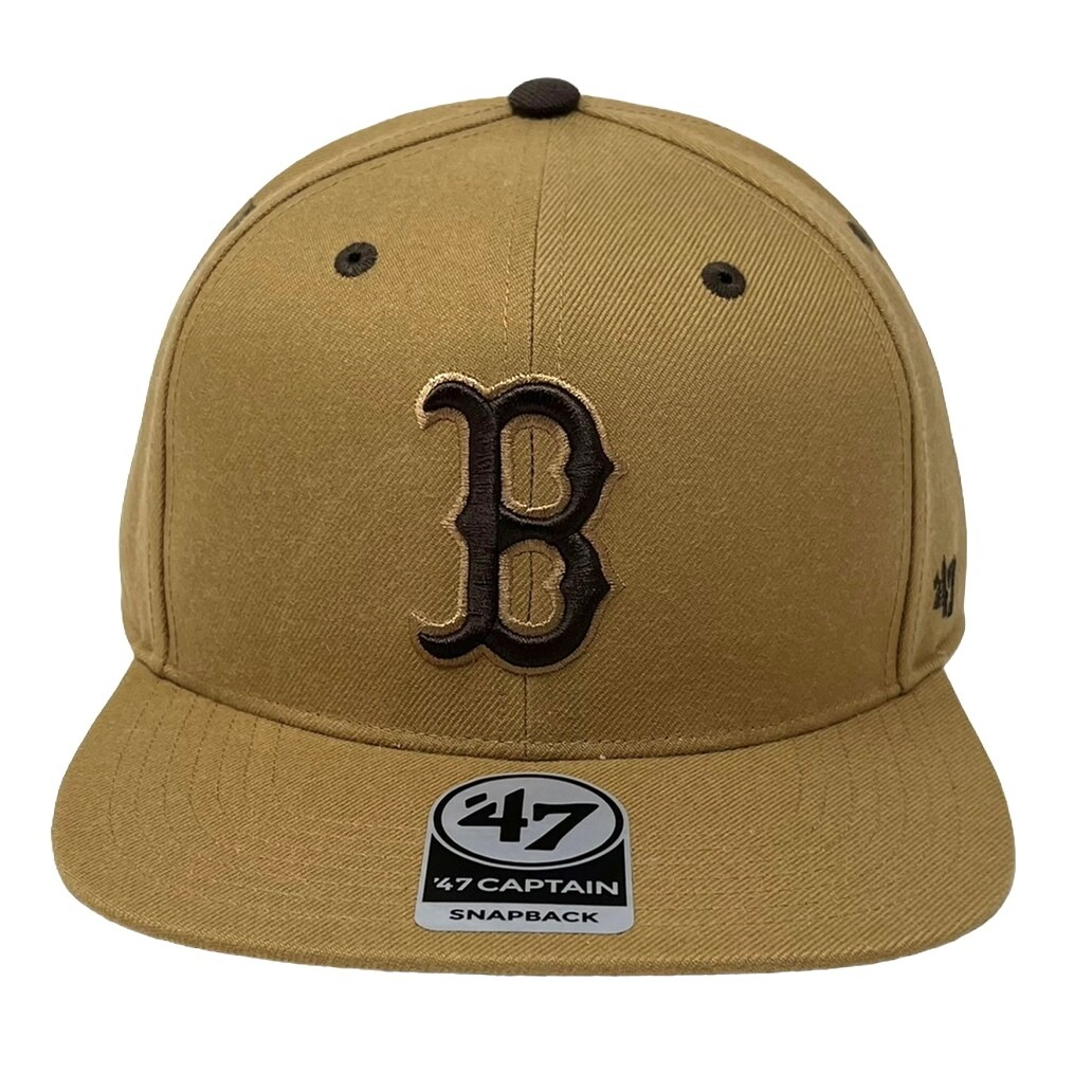 Boston Red Sox Men’s Camel 47 Brand Captain Snapback Hat