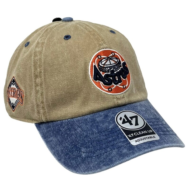 Houston Astros Men's Khaki Cooperstown 47 Brand Clean Up Adjustable Hat