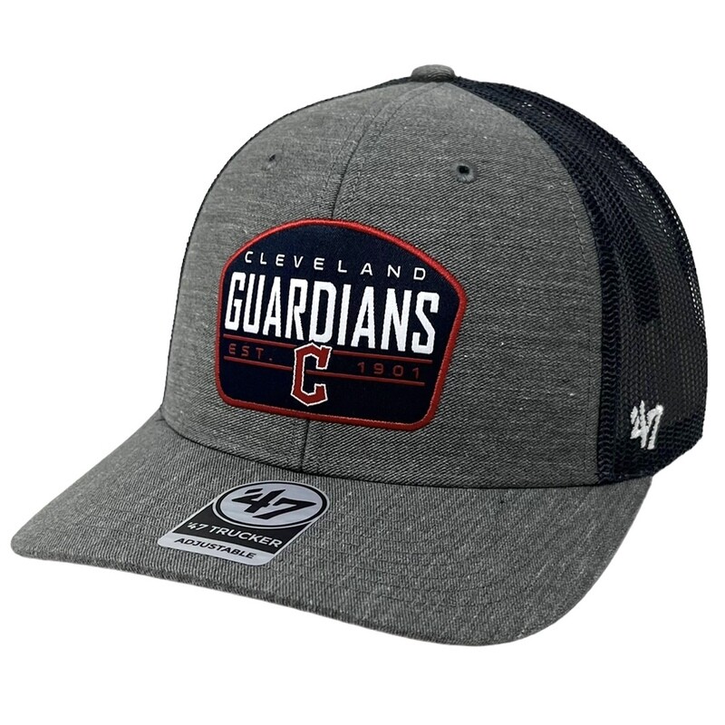 Cleveland Guardians Men's Charcoal 47 Trucker Adjustable Hat