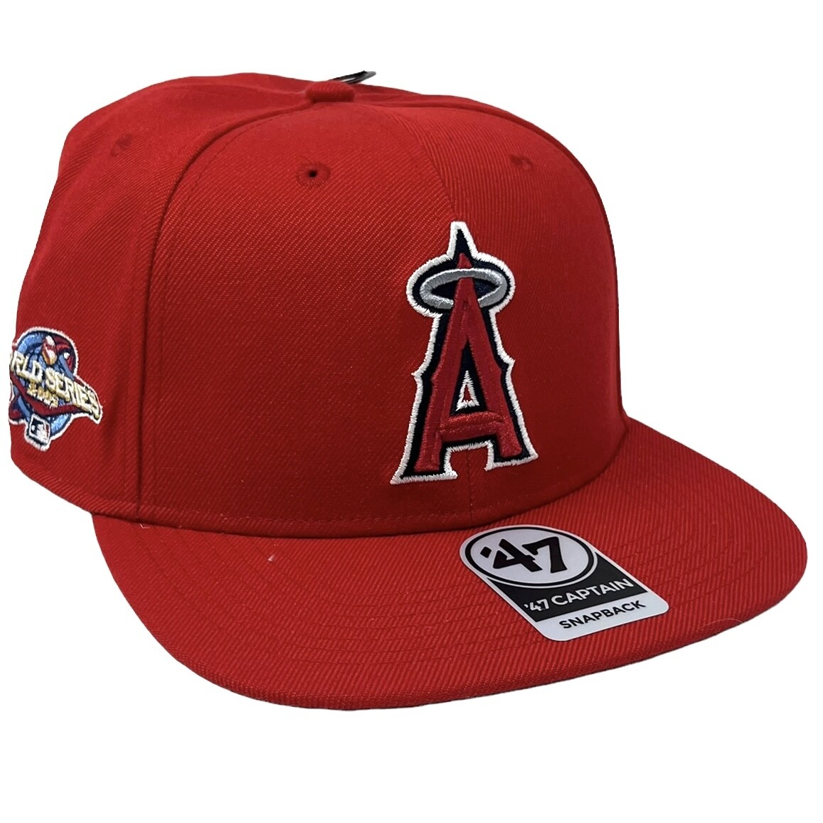 PRO STANDARD Men's Pro Standard Red Los Angeles Angels 2002 World Series  Old English Snapback Hat