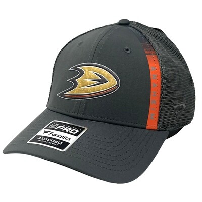 Anaheim Ducks Men's Fanatics Charcoal Gray Adjustable Hat