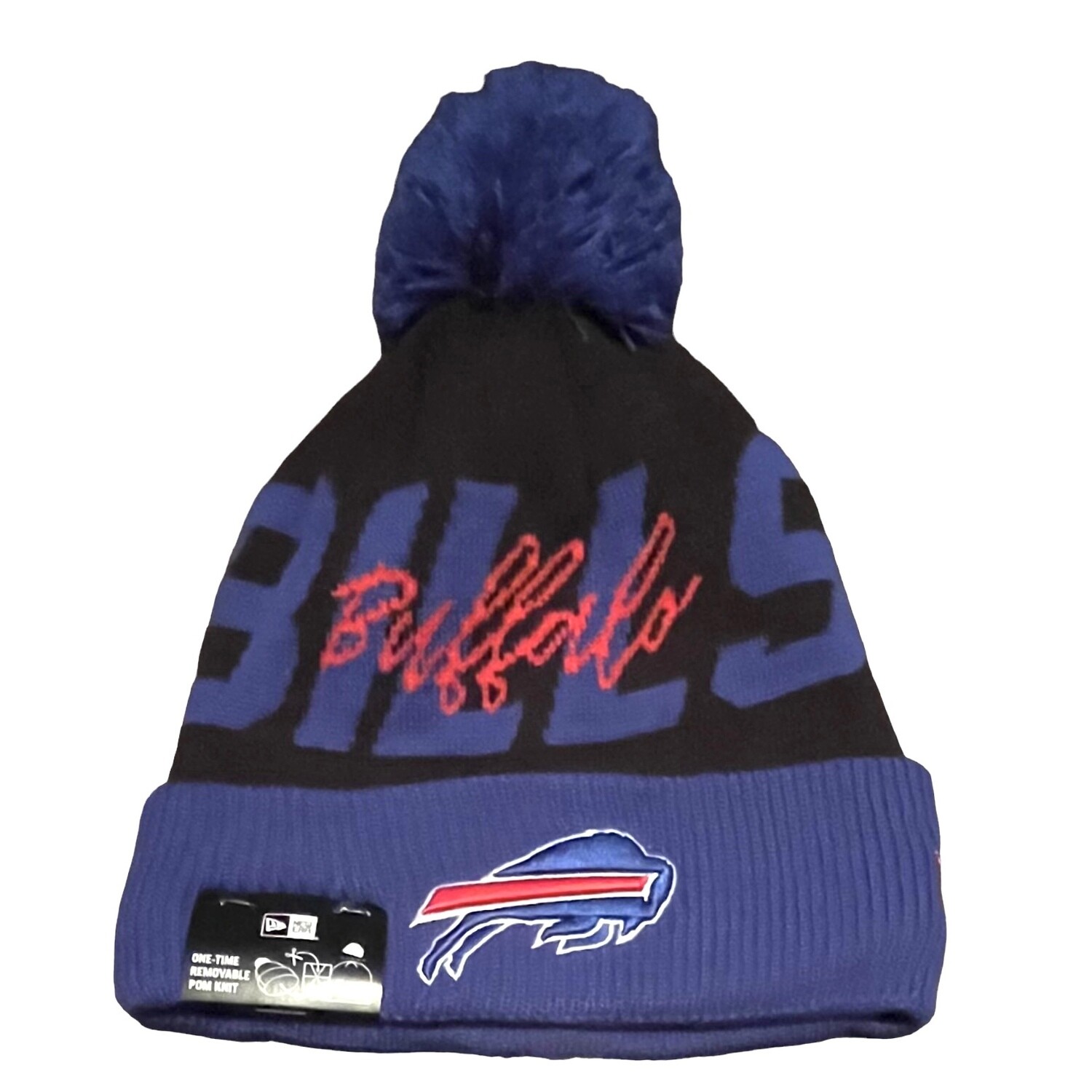 Buffalo Bills Men’s New Era Confident Knit Pom Hat