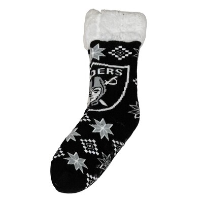 Las Vegas Raiders Women's Footy Slippers Las Vegas Raiders Women's Footy Slippers