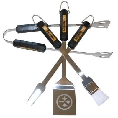 Pittsburgh Steelers 4-Piece BBQ Tool Set