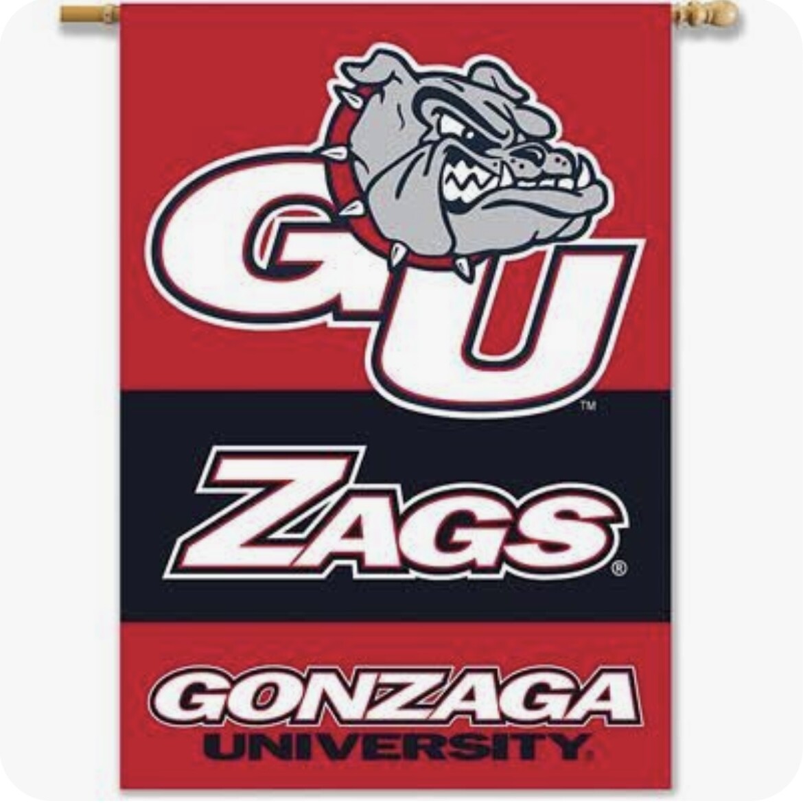 Gonzaga Bulldogs 28" x 40” 2-Sided Banner Vertical Flag