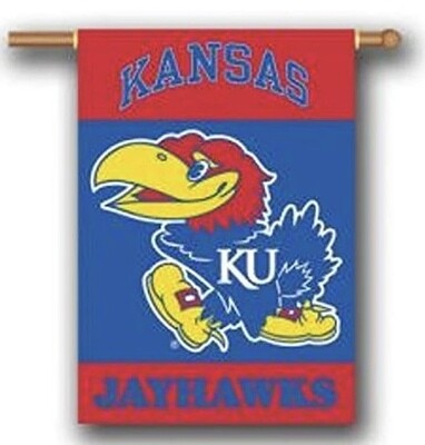 Kansas Jayhawks 28" x 40” 2-Sided Banner Vertical Flag