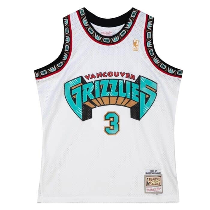 Vancouver Grizzlies Shareef Abdur-Rahim 1996-97 Men's White Mitchell & Ness Swingman Jersey