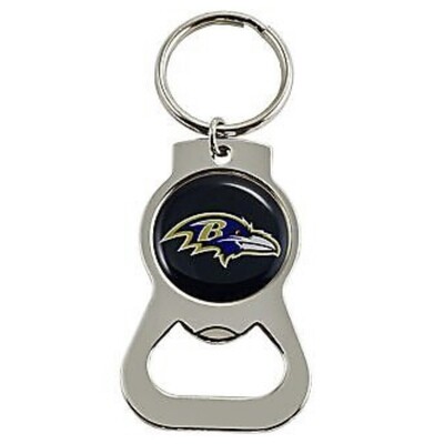 Baltimore Ravens Metal Key Ring and Bottle Opener