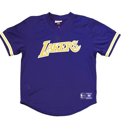 Los Angeles Lakers Men's Mitchell & Ness Hardwood Classics Mesh Script Jersey Shirt