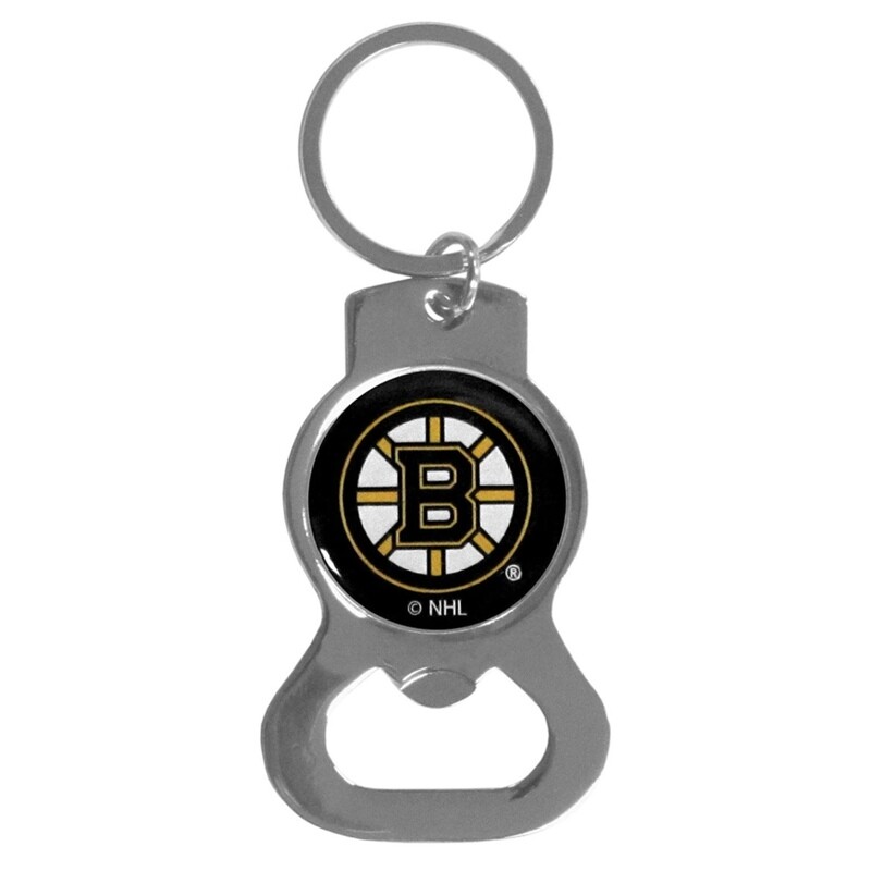 Boston Bruins Metal Key Ring and Bottle Opener