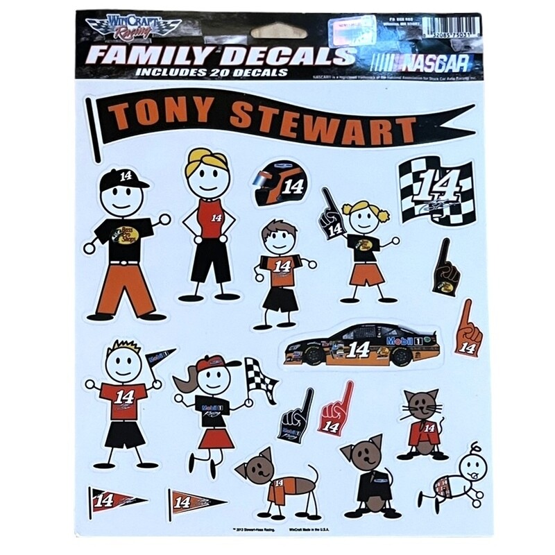 Tony Stewart Family Decals Set of 20