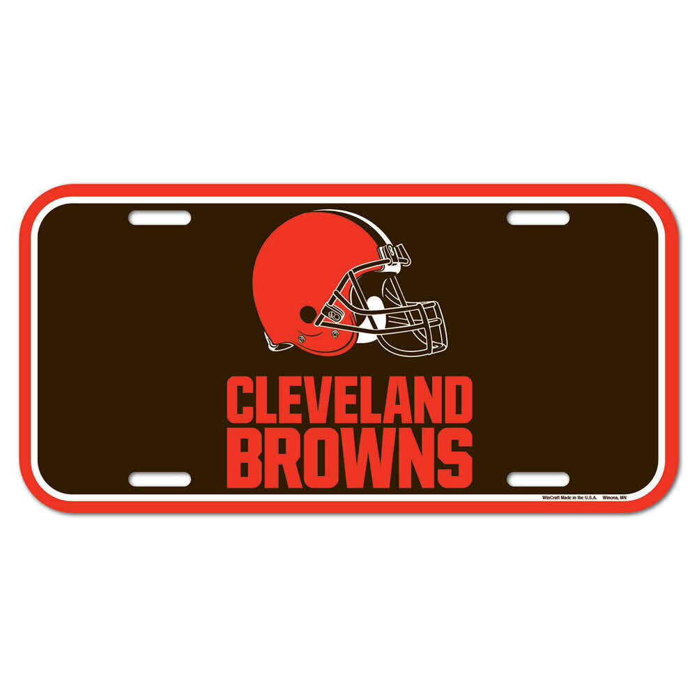 Cleveland Browns Plastic License Plate