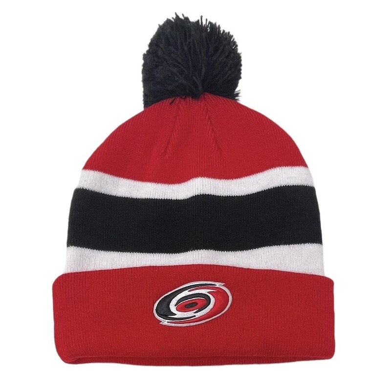 Carolina Hurricanes Men’s Fanatics Cuffed Pom Knit Hat