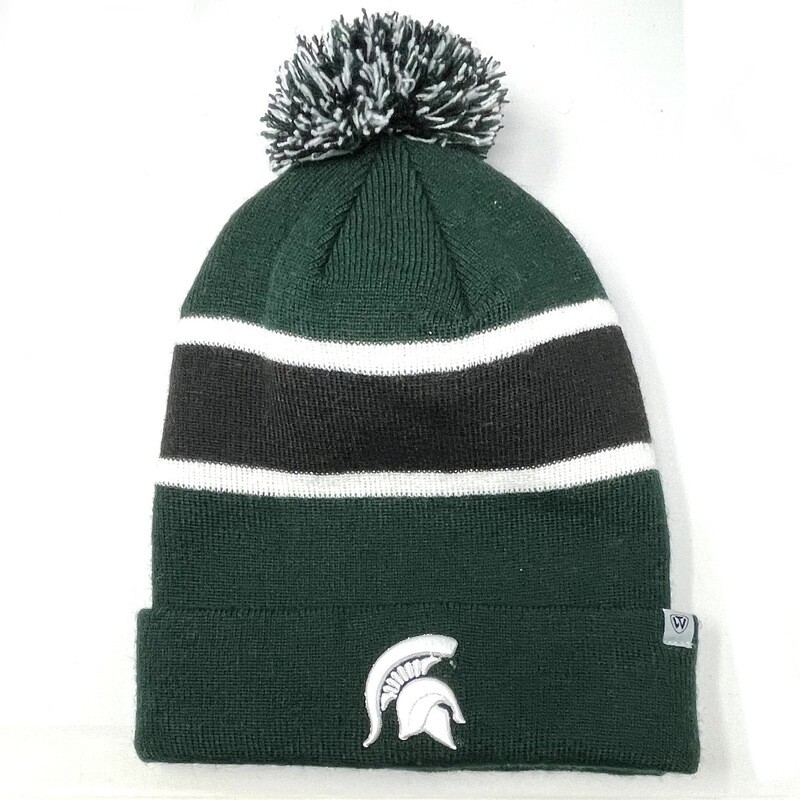 Michigan State Spartans Top of the World Men's Cuffed Pom Knit Hat