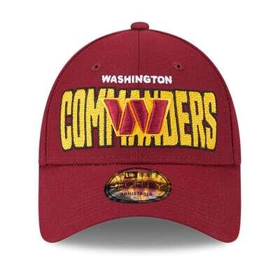 Washington Commanders Men’s New Era Burgundy 2023 NFL Draft 9FORTY Adjustable Hat