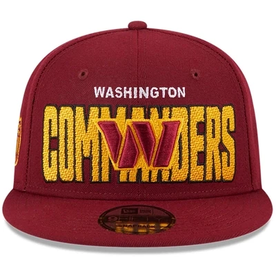 Washington Commanders Men’s New Era Burgundy 2023 NFL Draft 9FIFTY Snapback Adjustable Hat
