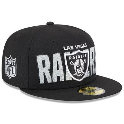 Las Vegas Raiders Men’s New Era Black 2023 NFL Draft 59FIFTY Fitted Hat