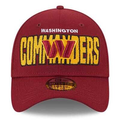 Washington Commanders Men’s New Era Burgundy 2023 NFL Draft 39THIRTY Flex Hat