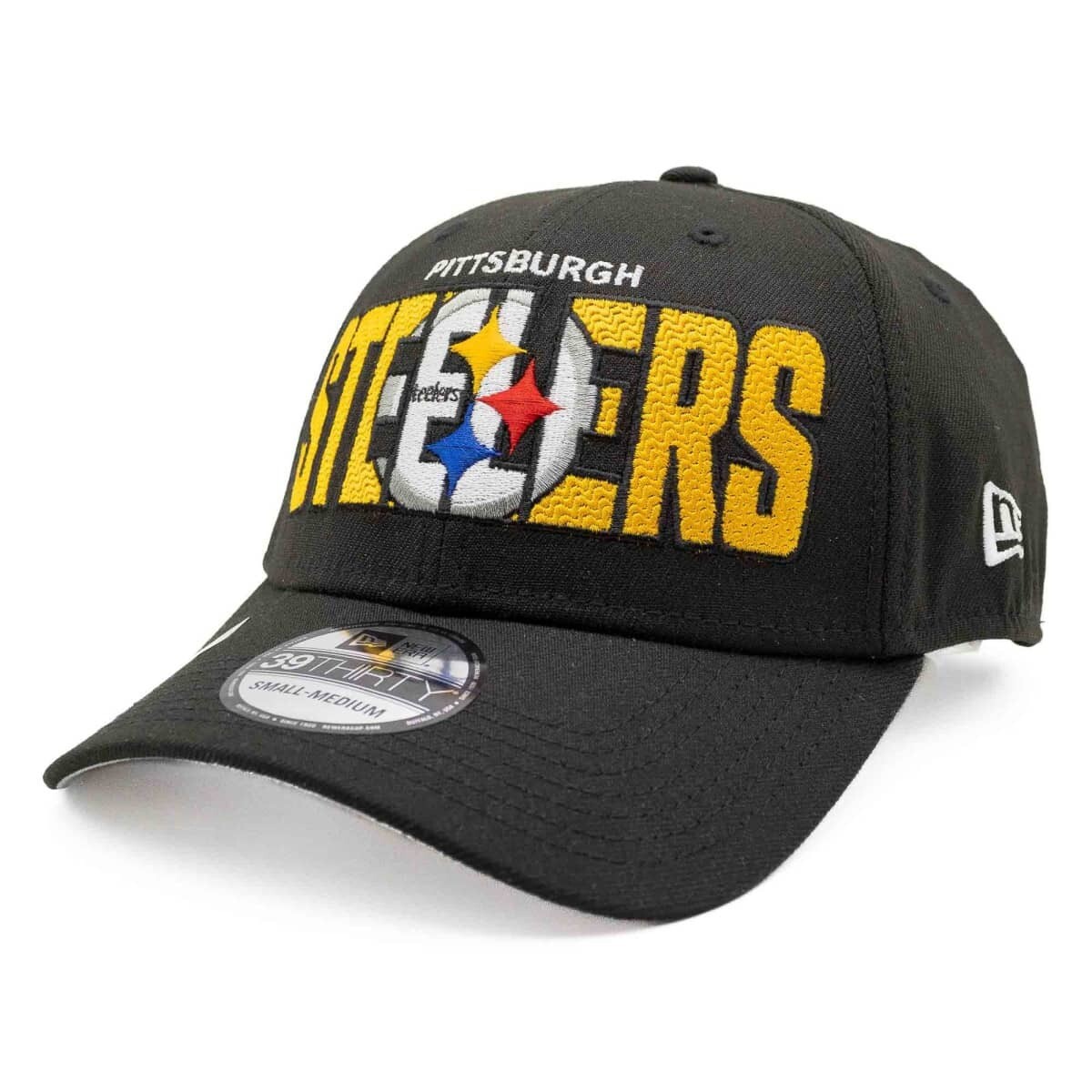 Pittsburgh Steelers Men’s New Era Black NFL Draft 39THIRTY Flex Hat
