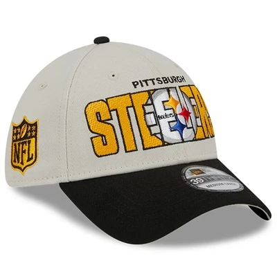 Pittsburgh Steelers Men’s New Era Stone 2023 NFL Draft 39THIRTY Flex Hat