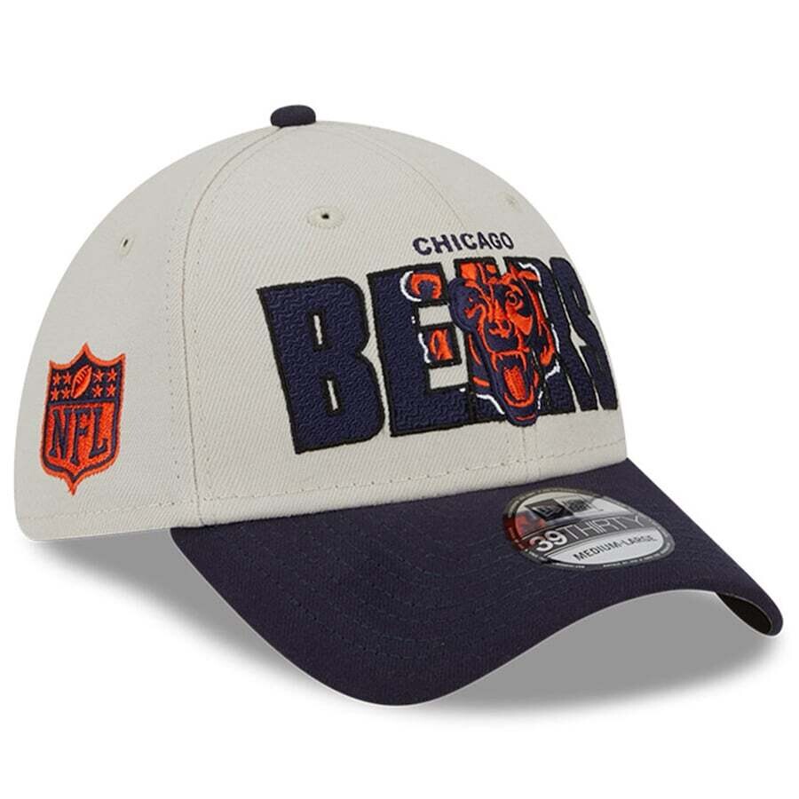 Chicago Bears Men’s New Era Stone 2023 NFL Draft 39THIRTY Flex Hat