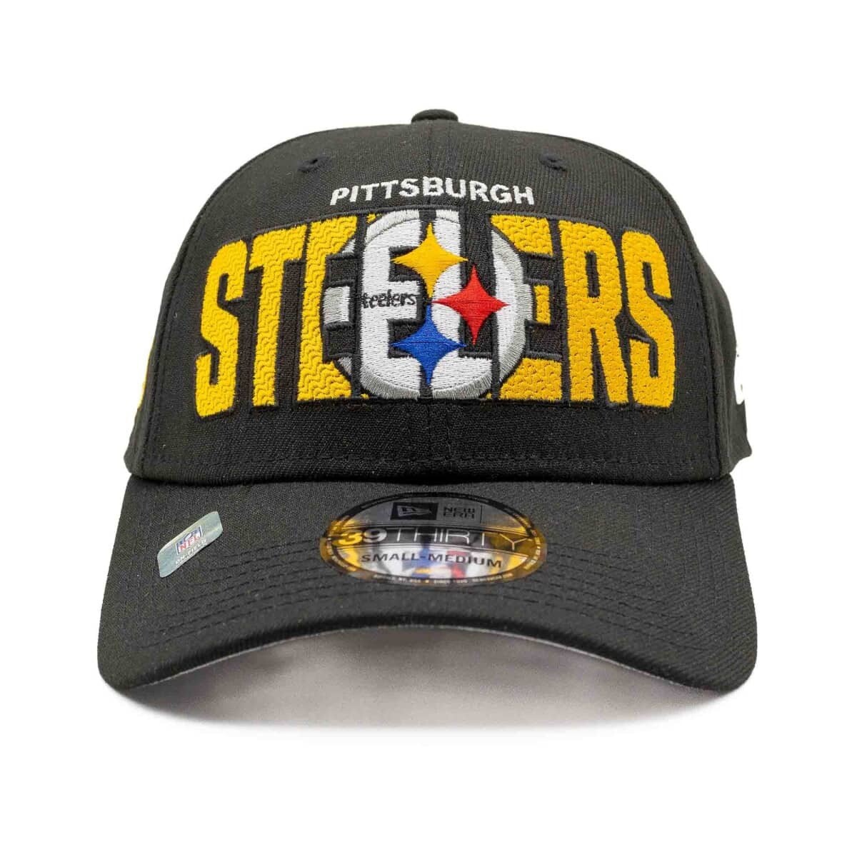Pittsburgh Steelers Men’s New Era Black 2023 NFL Draft 39THIRTY Flex Hat