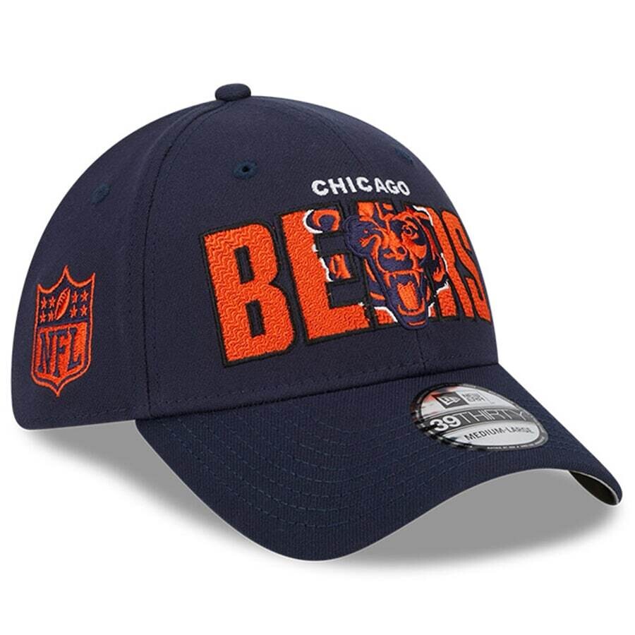 Chicago Bears Men’s New Era Navy 2023 NFL Draft 39THIRTY Flex Hat
