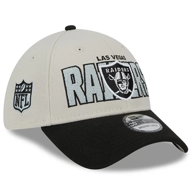 Las Vegas Raiders Men’s New Era Stone 2023 NFL Draft 39THIRTY Flex Hat