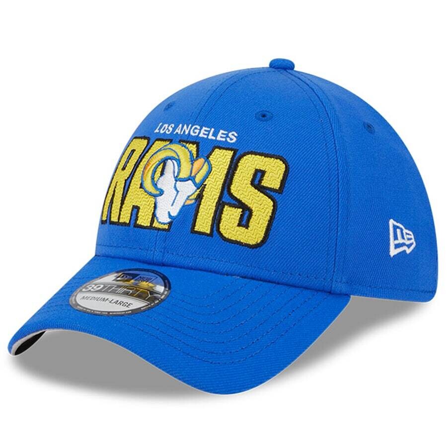 Los Angeles Rams Men’s New Era Blue 2023 NFL Draft 39THIRTY Flex Hat