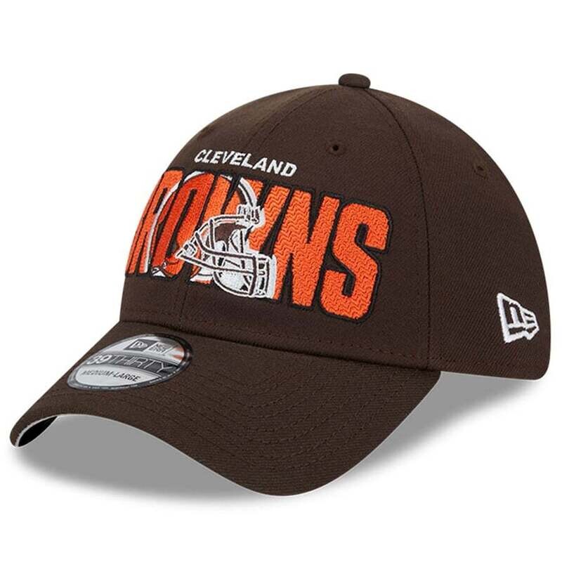 Cleveland Browns Men’s New Era Brown 2023 NFL Draft 39THIRTY Flex Hat