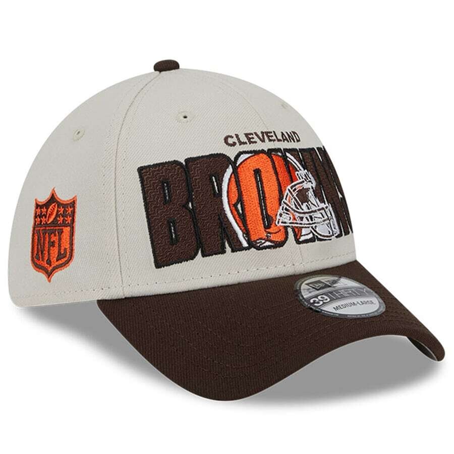 Cleveland Browns Men’s New Era Stone 2023 NFL Draft 39THIRTY Flex Hat
